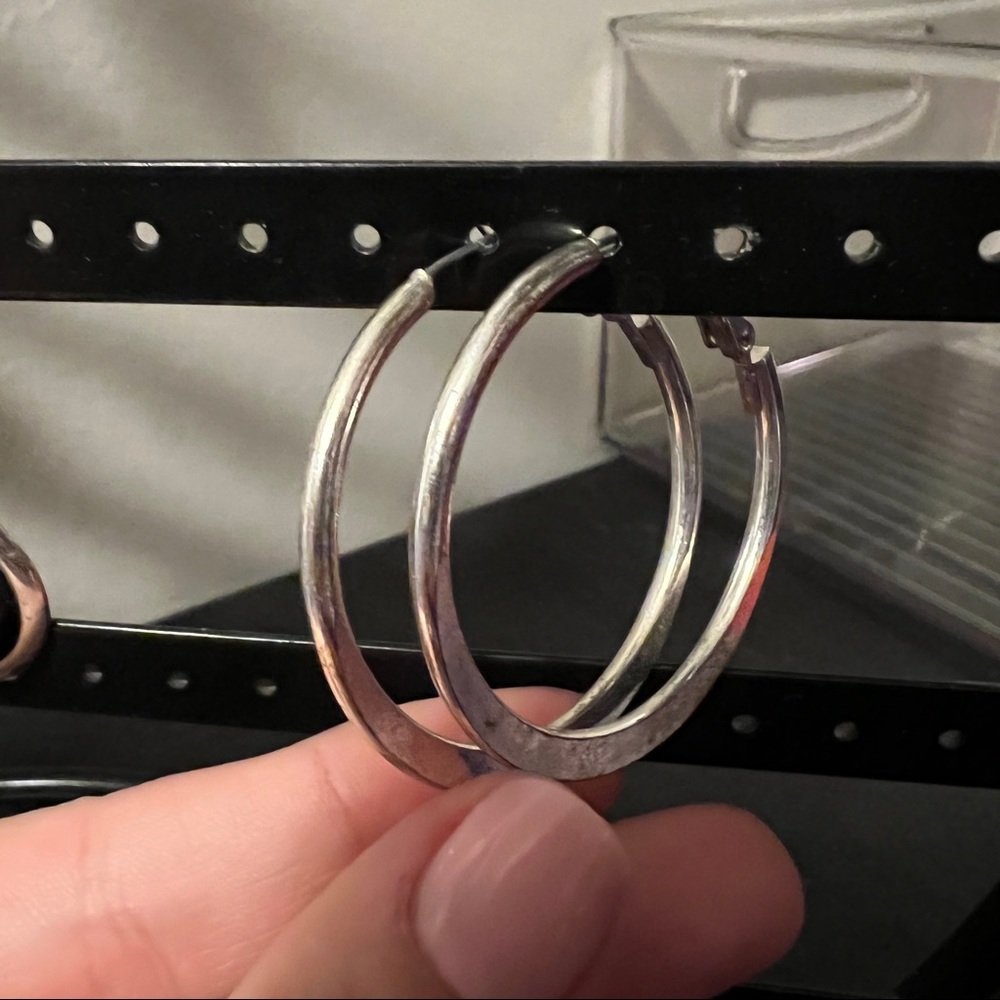 Silver Hoop Earrings